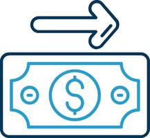 Payment Line Blue Two Color Icon vector