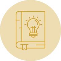 Knowledge Line Yellow Circle Icon vector