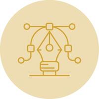 Vector Line Yellow Circle Icon