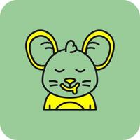 babear lleno amarillo icono vector