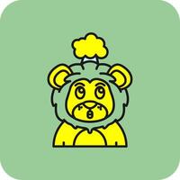 Exploding Filled Yellow Icon vector