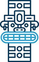 Totem Line Blue Two Color Icon vector