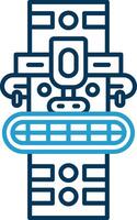 Totem Line Blue Two Color Icon vector