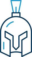 Helmet Line Blue Two Color Icon vector