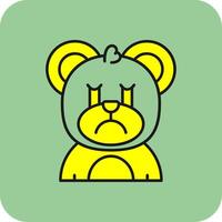 Cry Filled Yellow Icon vector