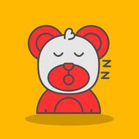 Sleep Filled Shadow Icon vector