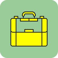 Briefcase Filled Yellow Icon vector