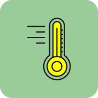 Thermometer Filled Yellow Icon vector