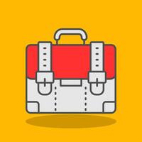 Suitcase Filled Shadow Icon vector