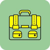 Bag Filled Yellow Icon vector