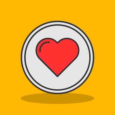 Heart Filled Shadow Icon