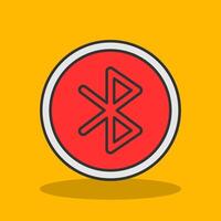 Bluetooth Filled Shadow Icon vector