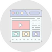 Website Line Filled Light Circle Icon vector