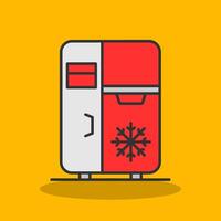 Refrigerator Filled Shadow Icon vector