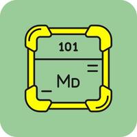 Mendelevium Filled Yellow Icon vector