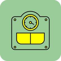 Weight Filled Yellow Icon vector