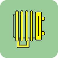 Heater Filled Yellow Icon vector