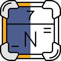 Nitrogen Filled Half Cut Icon vector