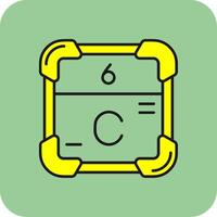 Carbon Filled Yellow Icon vector