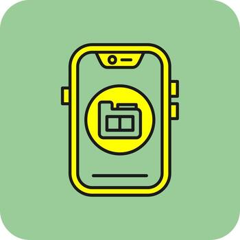 Folder Filled Yellow Icon vector