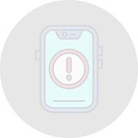 Error Line Filled Light Circle Icon vector