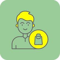 Shopping Filled Yellow Icon vector