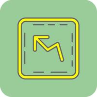 Trend Filled Yellow Icon vector