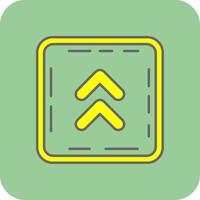 Chevron Filled Yellow Icon vector