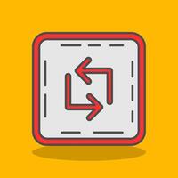 Loop Filled Shadow Icon vector