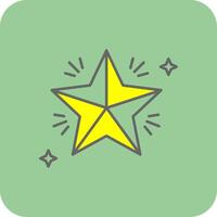 Star Filled Yellow Icon vector