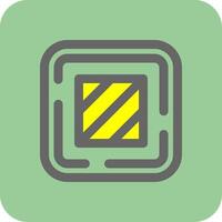 Square Filled Yellow Icon vector