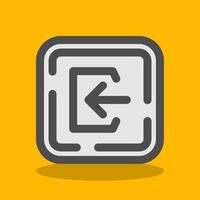 Login Filled Shadow Icon vector