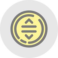 Drag Line Filled Light Circle Icon vector