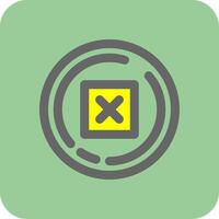 Delete Filled Yellow Icon vector