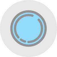 Circle Line Filled Light Circle Icon vector