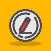 Edit Filled Shadow Icon vector
