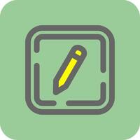 Edit Filled Yellow Icon vector