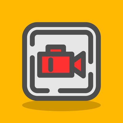 Video Filled Shadow Icon