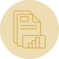 Chart Line Yellow Circle Icon vector