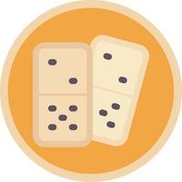 Domino Flat Multi Circle Icon vector