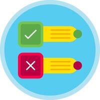 Poll Flat Multi Circle Icon vector