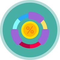 Ratio Flat Multi Circle Icon vector