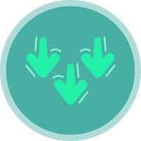 Decrease Flat Multi Circle Icon vector