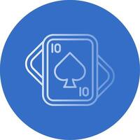 Spades Gradient Line Circle Icon vector