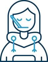 Sick Line Blue Two Color Icon vector