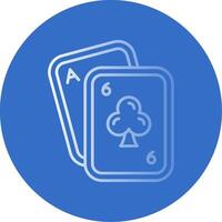 Poker Gradient Line Circle Icon vector