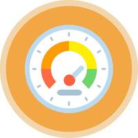 Speedometer Flat Multi Circle Icon vector