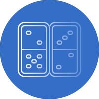 Domino Gradient Line Circle Icon vector