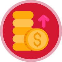 Profits Flat Multi Circle Icon vector