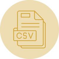 Csv Line Yellow Circle Icon vector